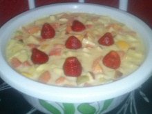 Salada de fruta com leite condensado simples