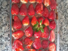 Pavê de chocolate com morangos