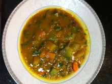 Sopa de abóbora cabotiá