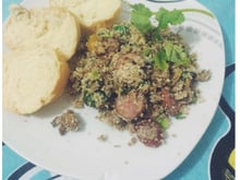 Farofa de fígado de galinha