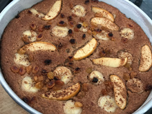 Bolo de banana da Ieda (sem açúcar, sem lactose e sem glúten)