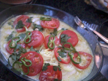 Filé de peixe com leite de coco fácil