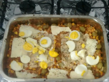 Macarrão com atum gratinado