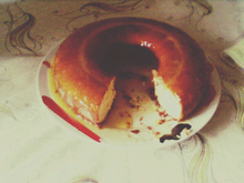 Bolo de laranja com calda