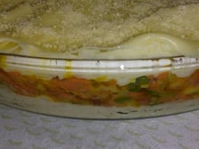 Escondidinho de legumes com molho branco