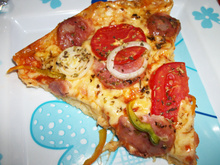 Pizza rápida de liquidificador