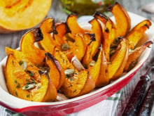 Abóbora assada na airfryer