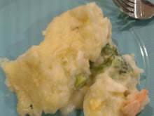 Torta de bacalhau com camarão