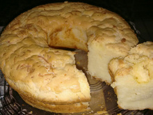 Pão de queijo de forma de pudim