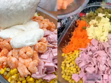 Esse salpicão de camarão vai virar a grande estrela da sua ceia de Natal; até o peru vai ficar com ciúmes