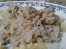 Arroz com frango ao creme de leite