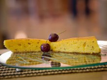 Bolo de fubá com erva - doce