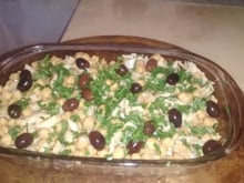 Salada de bacalhau polcack com grão de bico