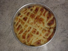 Escondidinho de macaxeira com carne seca