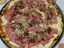 Pizza com massa de batata-doce
