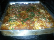 Bife de carne moída à parmegiana