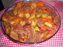 Carne colorida bonita fácil e gostosa