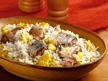 Arroz de forno com sardinha