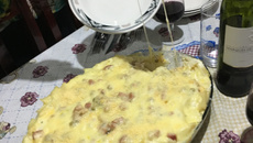 Macarrão recheado de forno 