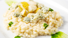 Risoto de pêra com gorgonzola
