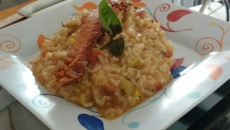 Risoto de calabresa e bacon