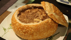 Pão italiano recheado