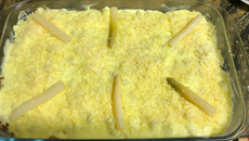 Frango com creme de aspargos