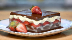 Bombom aberto de morango