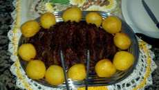 Picanha no limão ao forno com batatas