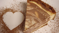 Cheesecake marmorizado de chocolate