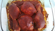 Frango ao forno com barbecue