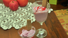 Sorvete caseiro de gelatina