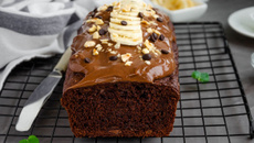 Bolo de chocolate e banana sem açúcar