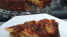 Cuca de banana com aveia