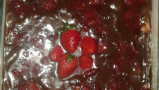 Receita de mousse de morango com ganache