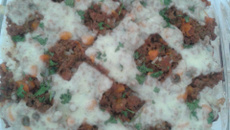 Arroz com carne moída