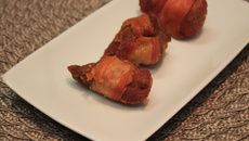 Enroladinho de frango com bacon
