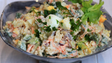 Salpicão de frango defumado