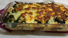 Lasanha de brócolis com ricota