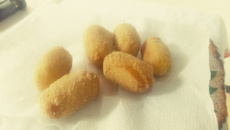 Bolinho de abóbora com carne seca