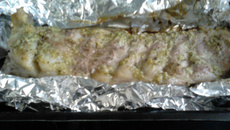 Costela de porco com souflé de couve- flor, queijo minas e palmito