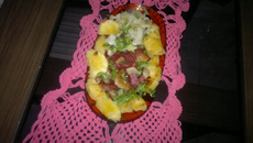 Picanha de sol com mandioca