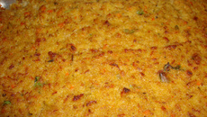 Torta gostosa de sobra de arroz