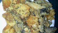 Pururuca de pele de bacalhau