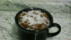 Bolo de caneca de nutella simples