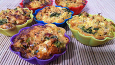 Puff de brócolis e ricota