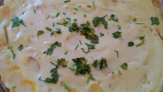 Salmão ao forno com molho branco