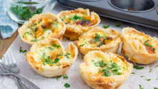 Quiche com pão de forma