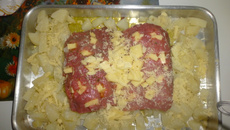 Carne com batatas no forno