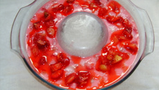 Sobremesa leve de morango